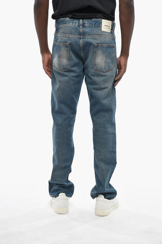 Regular-Fit Stonewashed-Effect Jeans with 33cm Side Print