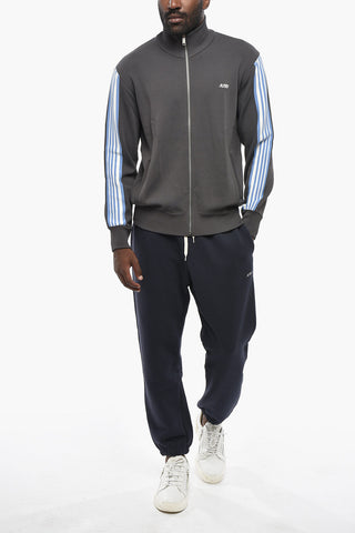 Knit Joggers with Contrast Side Stripes