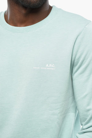 Baumwoll-Rundhals-Sweatshirt mit seitlichem Logodruck