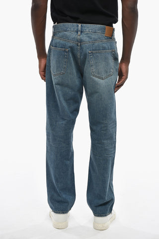 Straight-Leg Jeans with 21cm Logo Buttons
