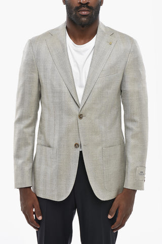 CC COLLECTION Blazer Semifoderata a 2 Bottoni in Herringbone 