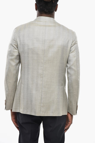 CC COLLECTION Blazer Semifoderata a 2 Bottoni in Herringbone 