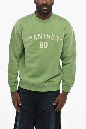 Sweatshirt Mit Rundhalsausschnitt Aus Angerauter Baumwolle Mit Kontrastdetails