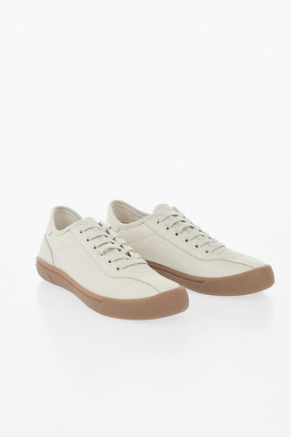 Canvas Low-Top Sneakers with Contrasting Sole