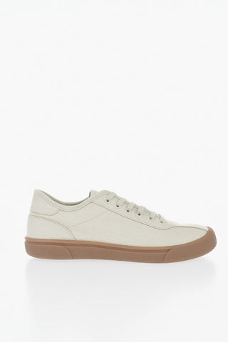 Canvas Low-Top Sneakers with Contrasting Sole