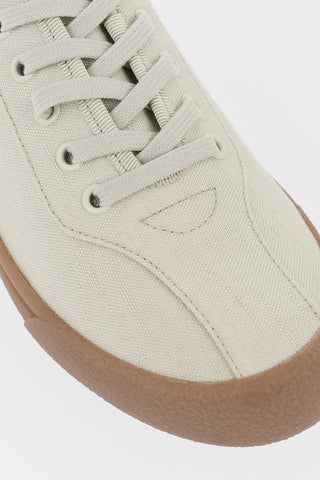 Canvas Low-Top Sneakers with Contrasting Sole