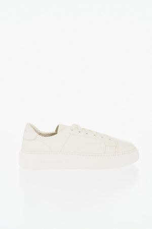 Hammered Leather Low-Top Sneakers