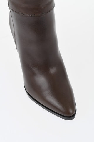 Leather Boots WILTERN with Gold Buckle and 9cm Heel