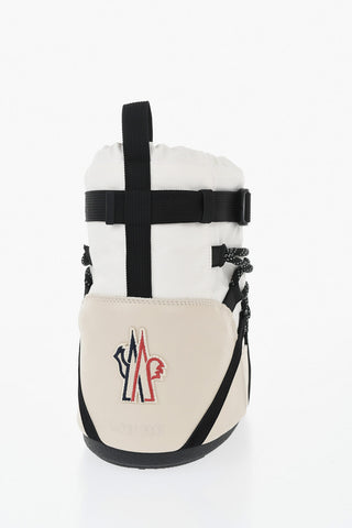MOON BOOT X MONCLER GRENOBLE Leather and Fabric Après-Ski Boots ICON LOW GAITER