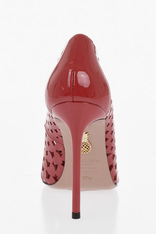 Perforated Heart-Shaped Leather Pumps AMOUROSE with Tacco 10,5cm