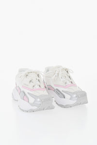 Niedrige Sneaker Aus Leder Und Stoff Im Color-Block