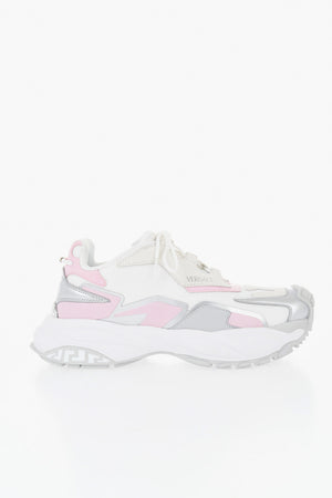 Low Leather And Fabric Color-Block Sneakers