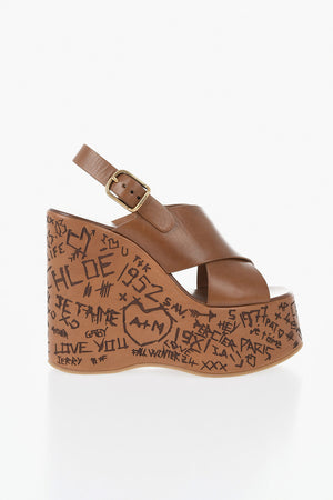 Leather Sandals MAXIME with 13cm Wedge