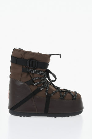 MOON BOOT X MONCLER GRENOBLE Après-Ski-Stiefel aus Leder und Textil ICON LOW GAITER