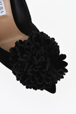 Velour COUTURIER Pumps with Maxi Pom Pom and 10.5 cm Heel