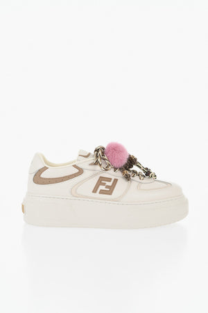 Sneakers Basse in Pelle Bicolore con Charm
