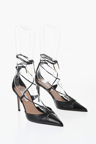 Leather Pumps GABI Lace-Up with Pointed Toe 8,5cm