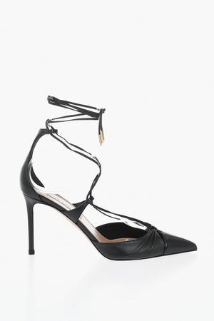 Decolletè in Pelle GABI Lace Up con Punta Point 8,5cm