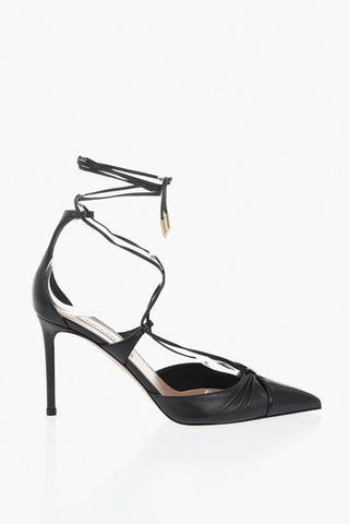 Leather Pumps GABI Lace-Up with Pointed Toe 8,5cm