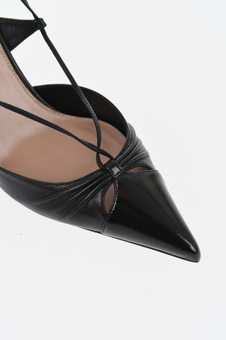Leather Pumps GABI Lace-Up with Pointed Toe 8,5cm