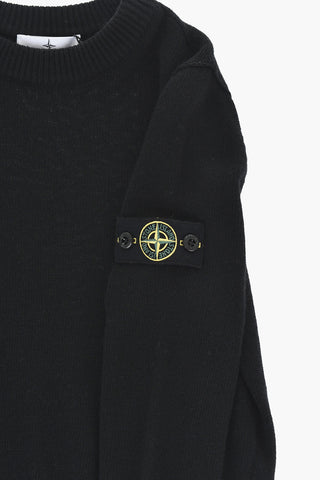 Virgin Wool-Blend Solid Crew-Neck Sweater