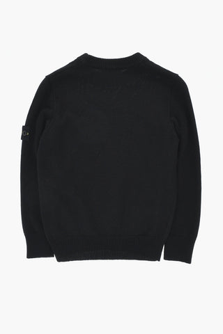 Virgin Wool-Blend Solid Crew-Neck Sweater