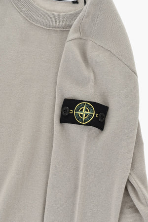 Rundhalspullover Aus Schurwolle Mit Logo-Patch
