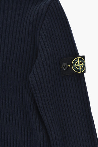 Virgin Wool-Blend Ribbed Crew-Neck Sweater