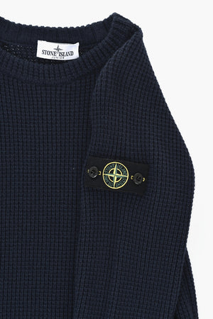Rundhalspullover Aus Schurwollmischung Mit Logo-Patch