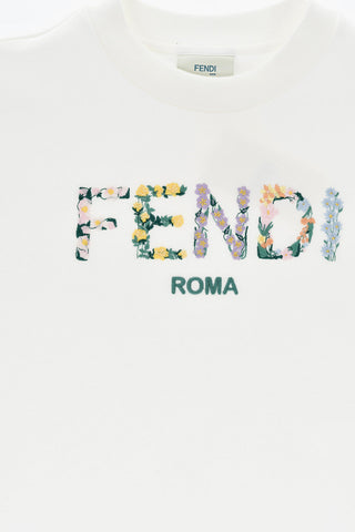 Lightweight Cotton Crewneck Sweatshirt With Embroidery
