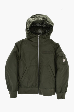 Solid Puffer Jacket with Sleeve Pocket
