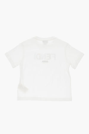 Cotton Crewneck T-Shirt with Front Print