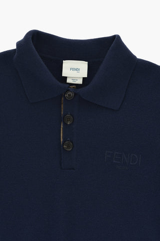 Virgin Wool Polo-Collar Sweater