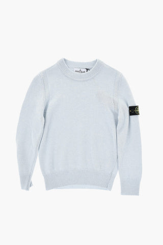 Virgin Wool-Blend Solid Crew-Neck Sweater