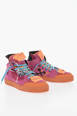 Hohe Wildleder-Sneaker im Color-Block