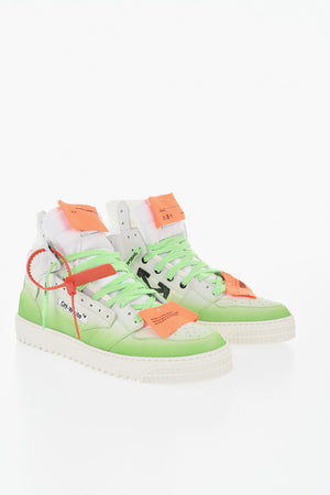 Hohe Sneaker aus Leder mit Ombre-Effekt