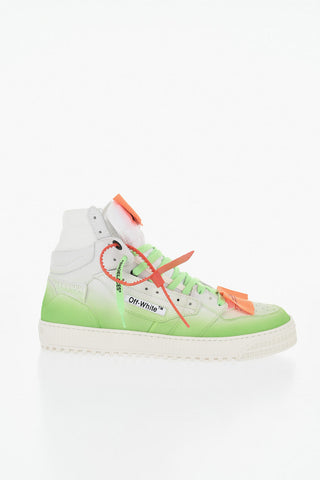 Leather High-Top Sneakers with Ombre Effect