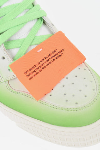 Leather High-Top Sneakers with Ombre Effect