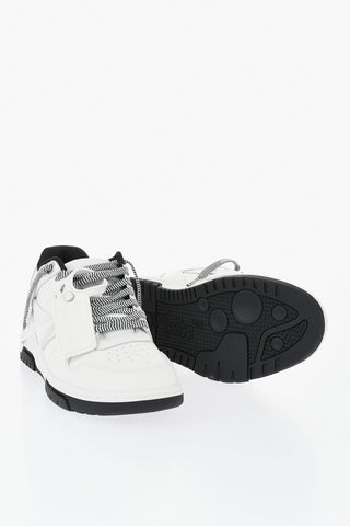 Low M-OUT OF Leather Sneakers with Wave-Effect Laces