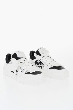 Niedrige M-LOW TOP 3.0 Zweifarbige Sneaker Aus Geprägtem Leder