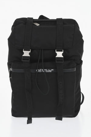 Zaino OUTDOOR in Nylon a Tinta Unita con Dettagli in Pelle