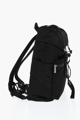 단색 나일론 백팩 OUTDOOR 가죽 디테일