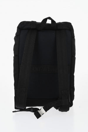 Zaino OUTDOOR in Nylon a Tinta Unita con Dettagli in Pelle