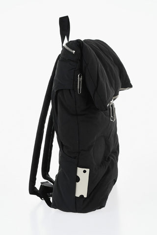 Rucksack METEOR Aus Nylon Uni Mit Lederbesätzen
