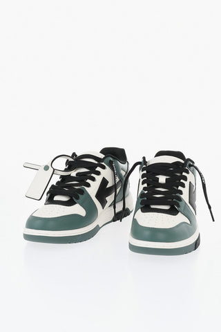 Low M-OUT Color Block Leather Sneakers
