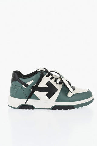 Low M-OUT Color Block Leather Sneakers