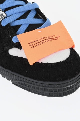 High-Top Calf-Hair Sneakers with Contrasting Appliqués