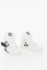 Hohe Sneaker aus Leder COURTESY-007 mit kontrastierendem Monogramm