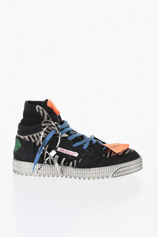Sneakers Alte In Cavallino con Applicazioni a Contrasto