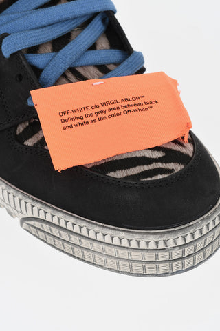Sneakers Alte In Cavallino con Applicazioni a Contrasto